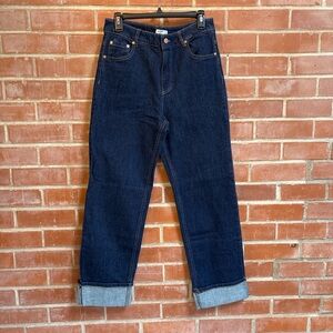 Oat New York Dark Blue Straight Leg Jeans